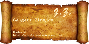 Gangetz Zinajda névjegykártya